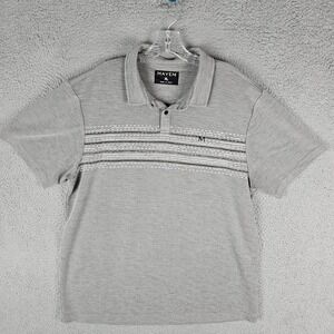 Maven Co-Op Polo Shirt Mens XL Gray Solid Golf Performance Short Sleeve MV00069M